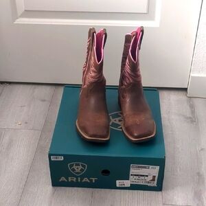 Ariat Brown and Pink Western Boots